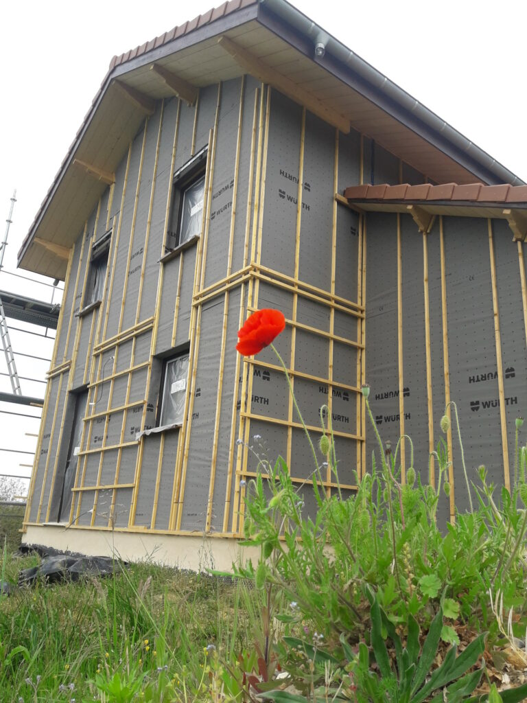 Construction d'une maison en bois